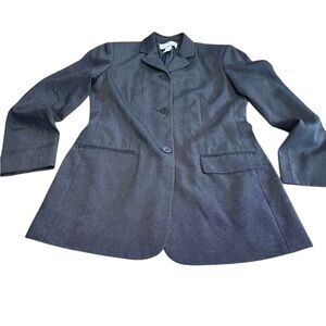 Liz Claiborne Fitted Blazer Women’s Size‎ 6 Navy Blue Classic Career Jacket